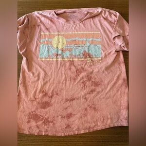 Disney's The Lion King Pink Tie Die Shirt Woman's Size LG Short Sleeves